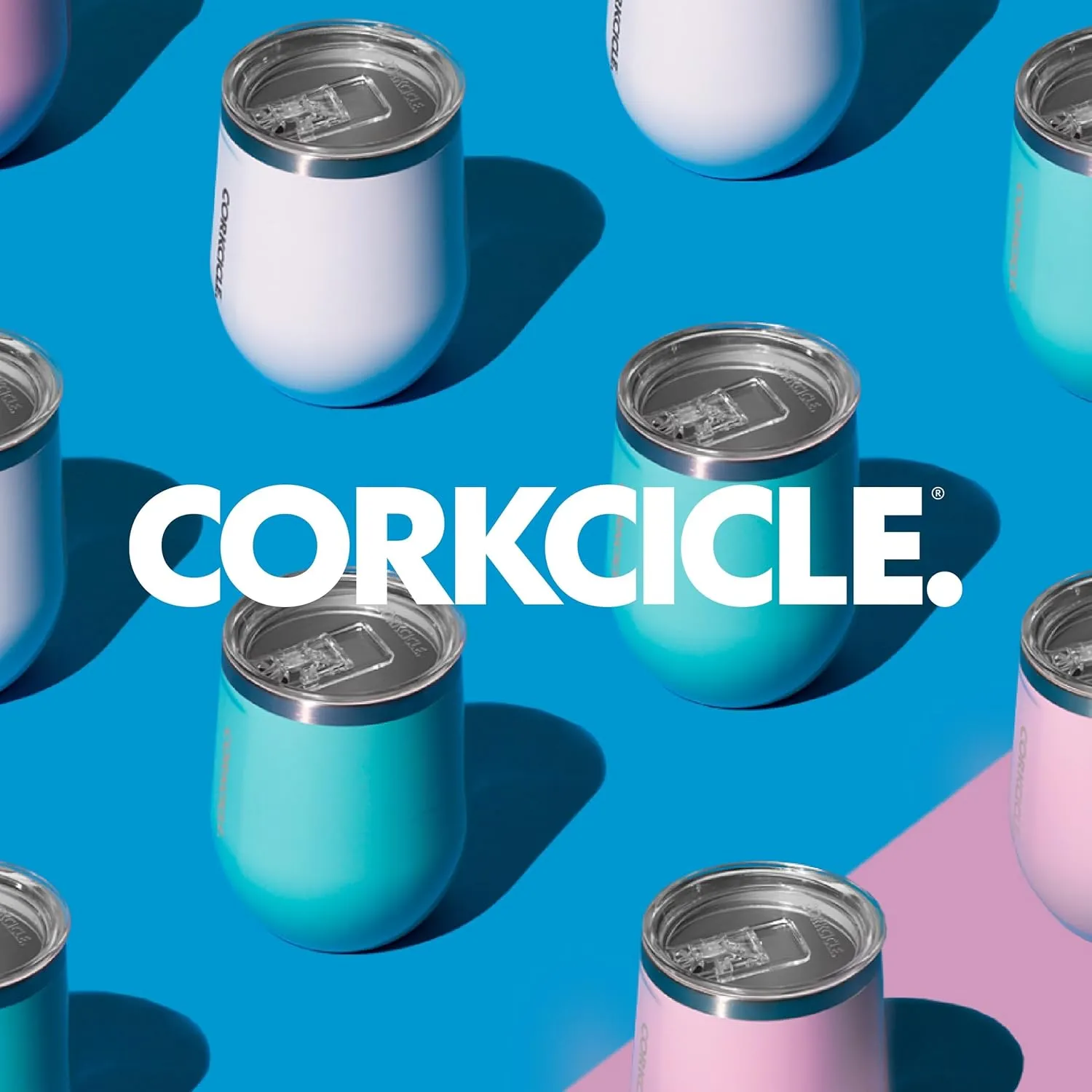 Corkcicle Stemless Insulated Wine Glass Tumbler, Unicorn Magic, 12 oz – Stainless Steel Stemless Wine Glass Keeps Beverages Cold for 6 Hours, Hot for 3 Hours – Non-Slip, Easy-Grip Insulated Cup