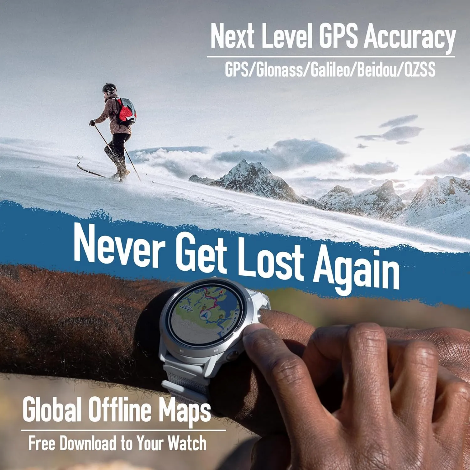 COROS APEX 2 Pro Outdoor GPS Watch, 1.3" Sapphire Titanium, 24-Day Battery Life, Dual-Freq GPS, On-Wrist Navigation, Offline Maps, Heart Rate Monitor, Track Sleep, Running, Biking, Climbing-Black