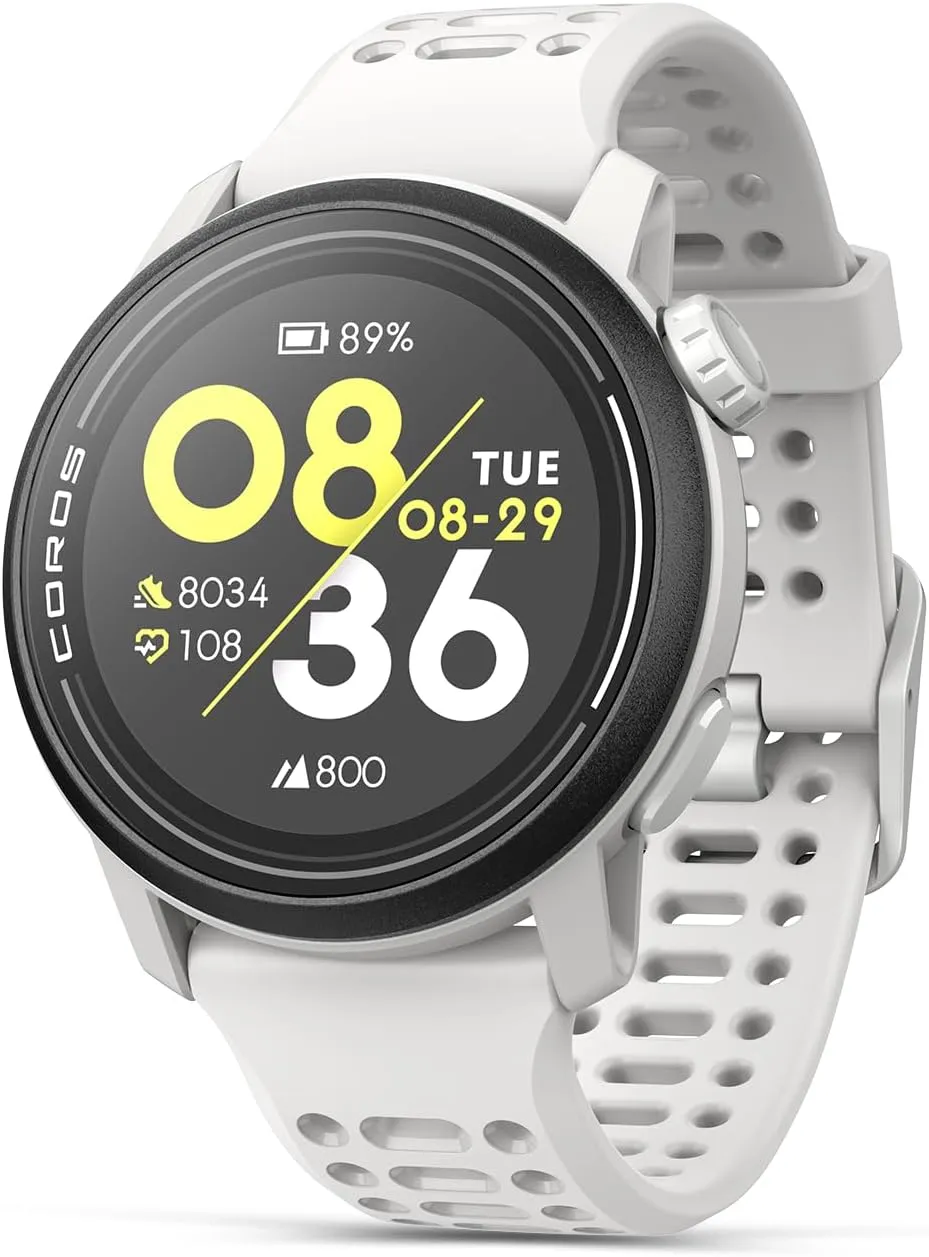 COROS PACE 3 GPS Sport Watch–Lightweight, Comfortable Running Watch, 17-Day Battery Life, Accurate GPS, Heart Rate Monitor, Navigation, Sleep Tracking, Training Plan, Run, Bike, and Ski-White Silicone