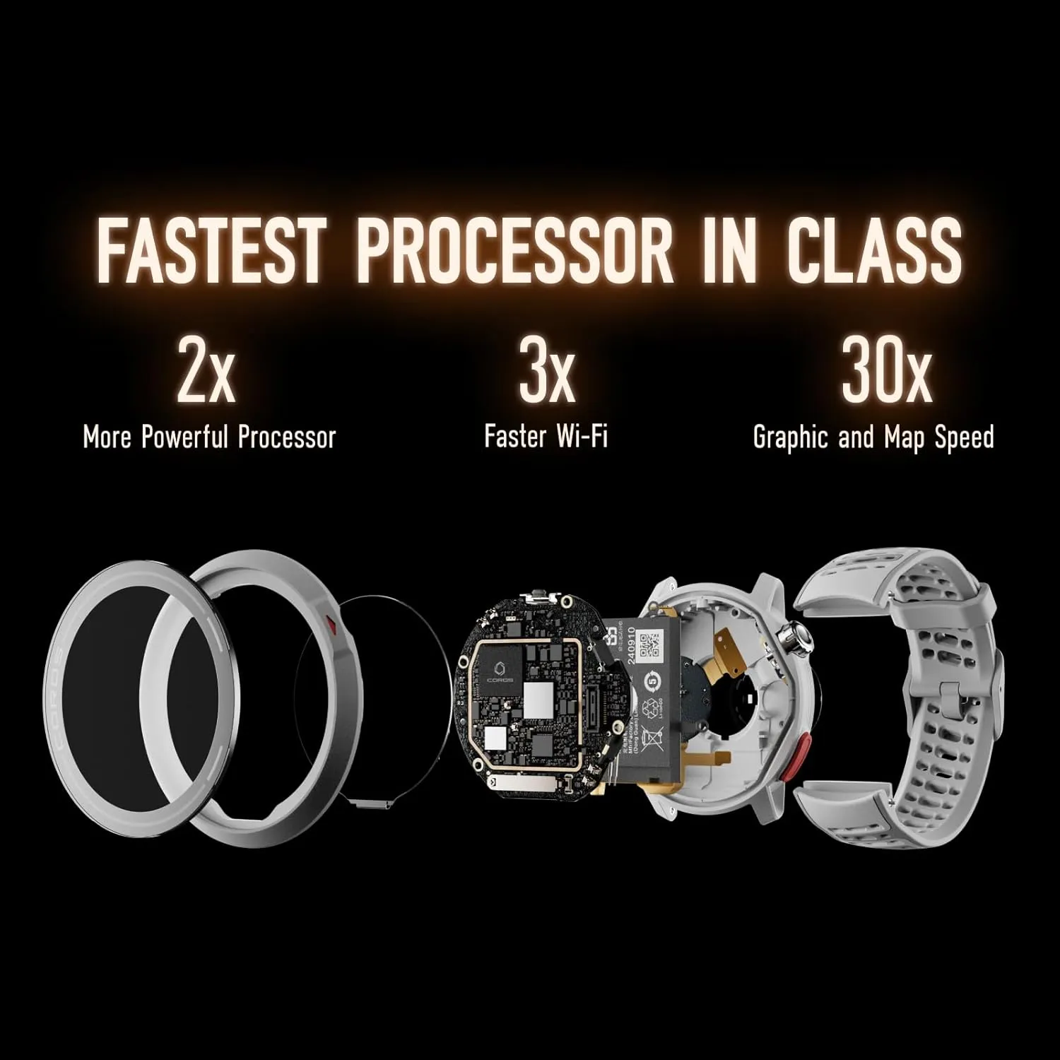 COROS PACE Pro GPS Sport Watch, 1.3-inch AMOLED Touchscreen, Fastest in Class Processor Running Watch, 20 Days Battery Life, Navigation with Global Offline Maps, Sleep Tracking, Running, Cycling-Gray