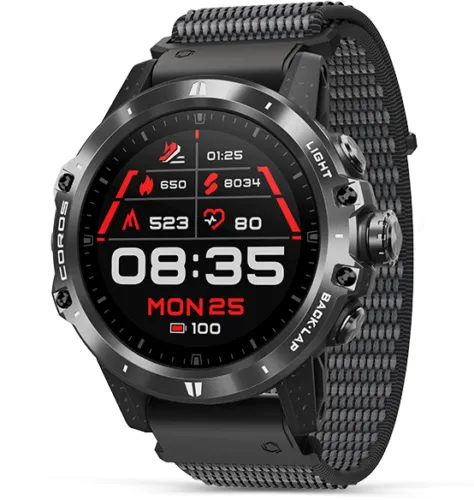 Coros VERTIX GPS Adventure Watch Space Traveler with Heart Rate Monitor, 60h Full GPS Battery, 24/7 Blood Oxygen Monitoring, Sapphire Glass, Barometer, ANT  & BLE, Strava & Training Peaks  with Included Wearable4U Compact Power Bank Bundle