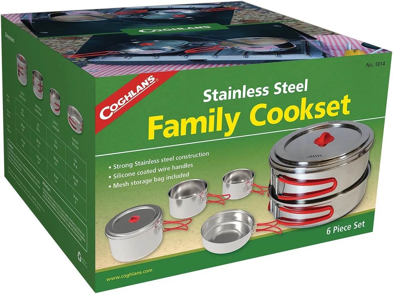 Coughlans Stainless Steel Cook Set, 8.5" x 8.5" x 5" (1814)