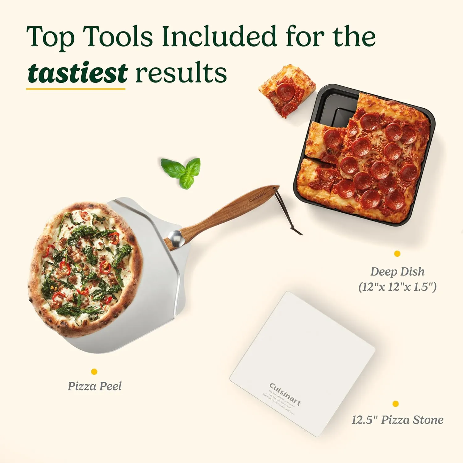 Cuisinart Indoor Pizza Oven – Bake 12” Pizzas in Minutes – Portable Countertop Pizza Oven – Matte Black Stainless Steel - CPZ-120MB