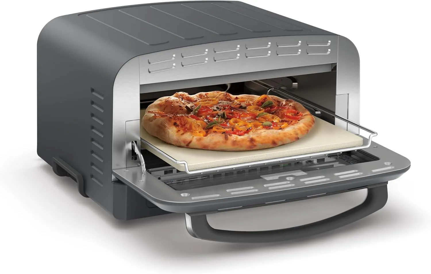 Cuisinart Indoor Pizza Oven – Bake 12” Pizzas in Minutes – Portable Countertop Pizza Oven – Matte Black Stainless Steel - CPZ-120MB