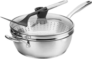 Cuisinart Preferred Pan 4-Pc Set - Stainless Steel (4.5 Qt. Multi-Purpose Pan w/Cover, Steamer, Slotted Turner)