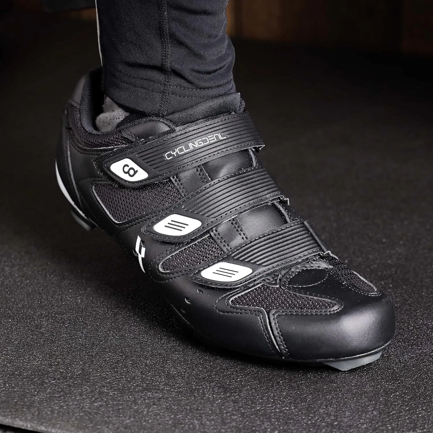 CyclingDeal Bicycle Road Bike Universal Cleat Mount Men's Cycling Shoes with 9-Degree Floating Look ARC Delta Compatible Cleats Compatible with Peloton Indoor Bikes Pedals