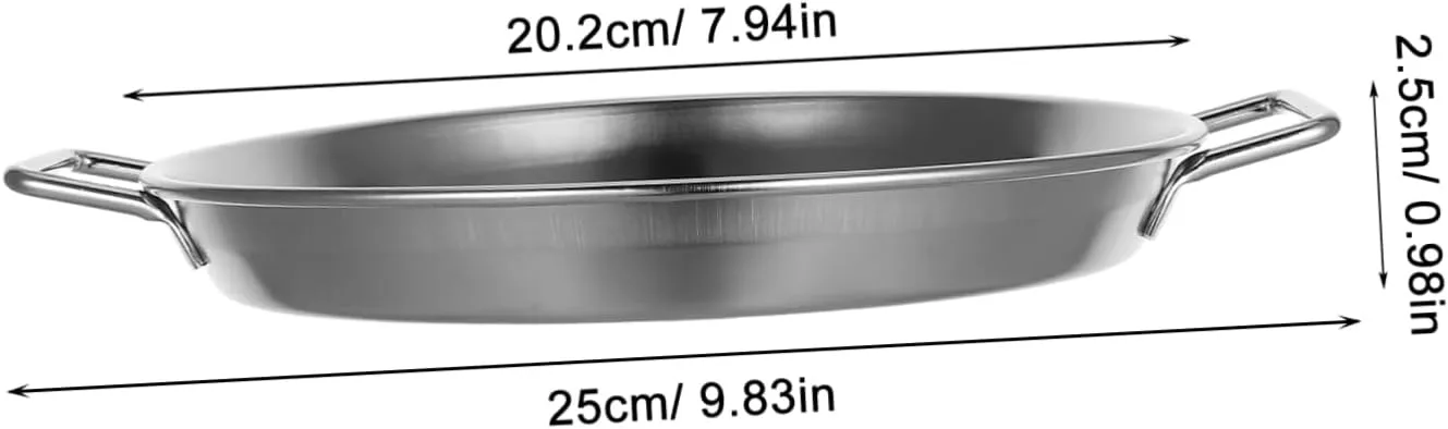 DECHOUS Stainless Steel Grilled Meat Plate Barbecue Plate Dinner Serving Tray Seafood Platter