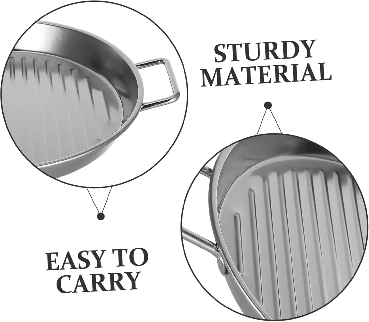 DECHOUS Stainless Steel Grilled Meat Plate Barbecue Plate Dinner Serving Tray Seafood Platter