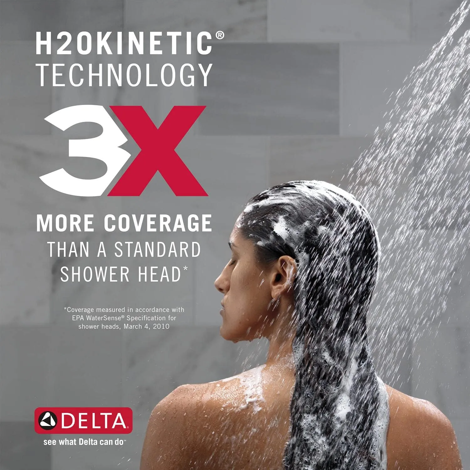 Delta Faucet Nicoli 14 Series Single-Handle Tub and Shower Trim Kit, Shower Faucet with 5-Spray H2Okinetic Shower Head, Chrome 144749 (Shower Valve Included)