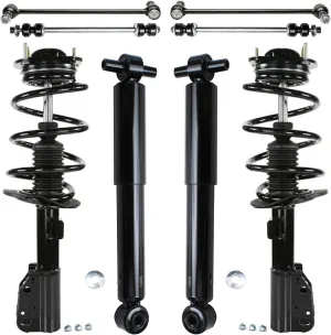 Detroit Axle - 8pc Struts Shocks Kit for Chevrolet Traverse Buick Enclave GMC Acadia Limited, 2 Front Struts Coil Spring 2 Rear Shock Absorbers 4 Front Rear Stabilizer Sway Bars Replacement Suspension