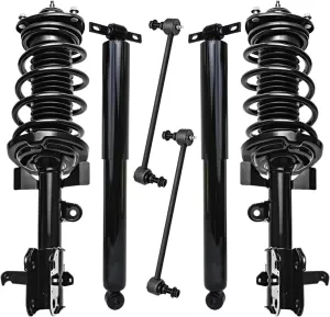 Detroit Axle - FWD Front 6pc Struts Kit for 13-17 Honda Odyssey, Struts with Coil Spring Sway Bars Rear Shock Absorbers 2013 2014 2015 2016 2017 Replacement Suspension