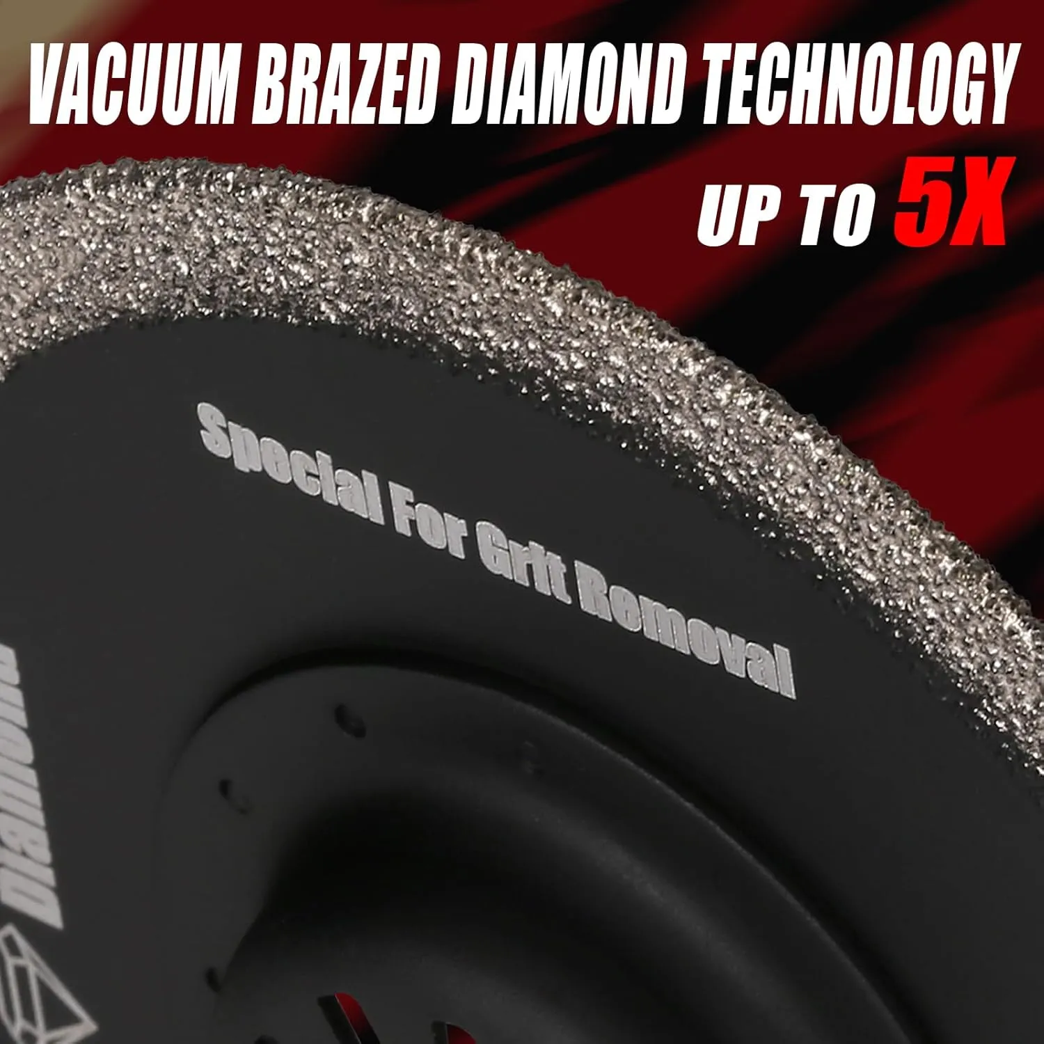 Diamond Oscillating Saw Blades 4PCS, 3-1/2'' Universal Multitool Blades for Grit Grout Removal, Quick Release Multi Tool Kit for Tile, Air Brick, Cement, Concrete, Masonry