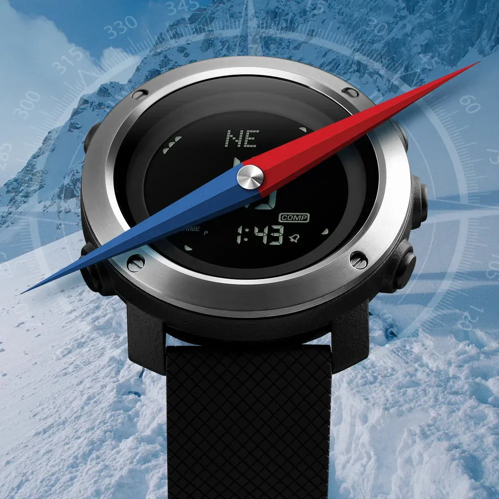 Digital Watches with Altimeter, Barometer, Thermometer - Sports Wristwatch for Climbing and Hiking
