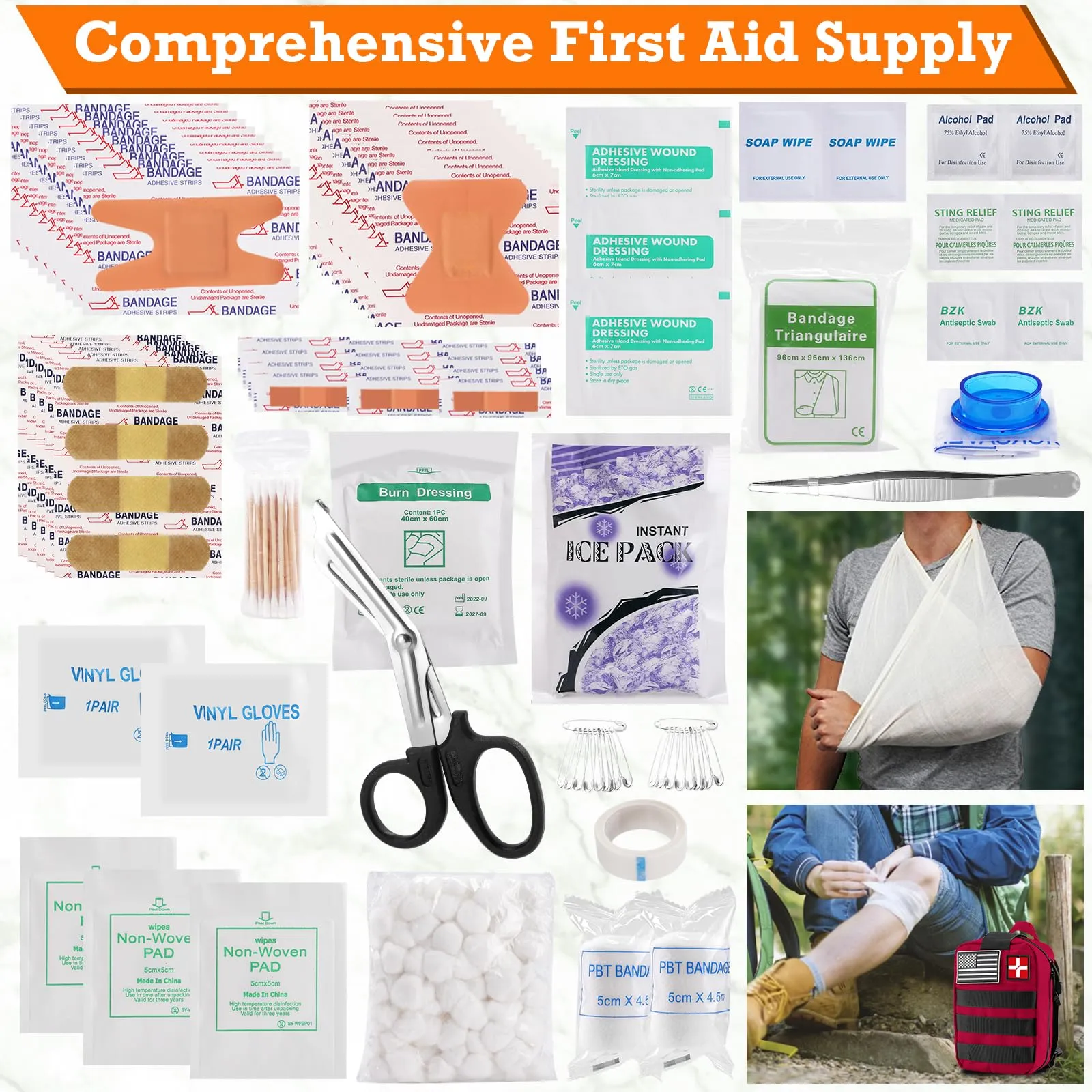 DLMD 278 PCS First Aid Kit for Car Home, Gifts for Dad Him Men Women Kids Christmas,Survival Kits/Emergency Medical Supplies for Travel Office