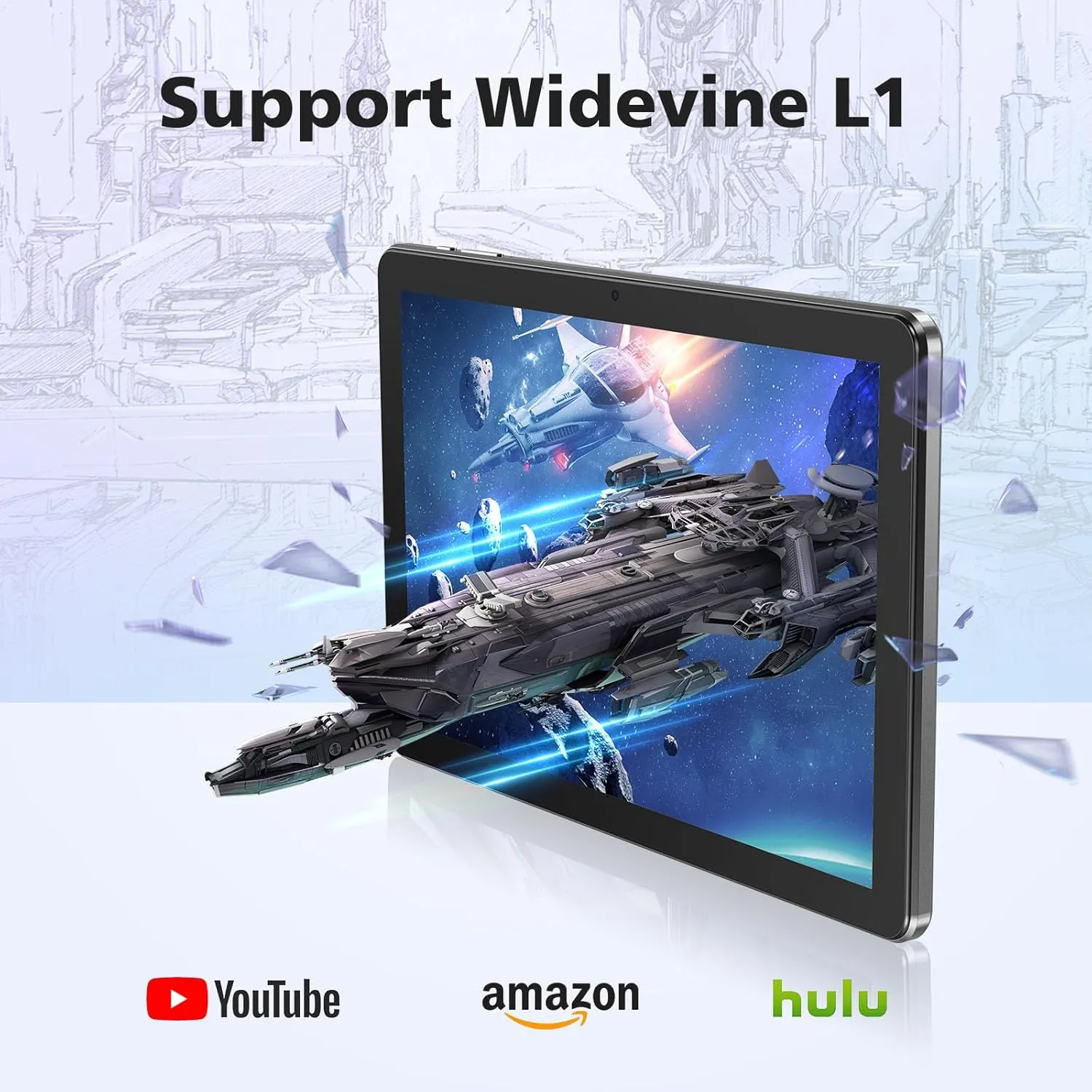 DOOGEE T10W Android Tablet with Keyboard,4G LTE Tablets,Octa-Core,10 InchAndroid 14 Tablet,8000mAh Battery,128GB/1TB TF, Dual Camera,Face Unlock/OTG/GPS