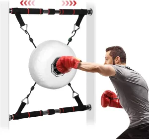 Doorway Punching Bag, Doorway Punching Pad Kit Includes 13" Boxing Ring Target, Adjustable Door Single Bar, Doorway Boxing Bag are Apartment Friendly Fitness Kits That Fit 23-40″ Doors