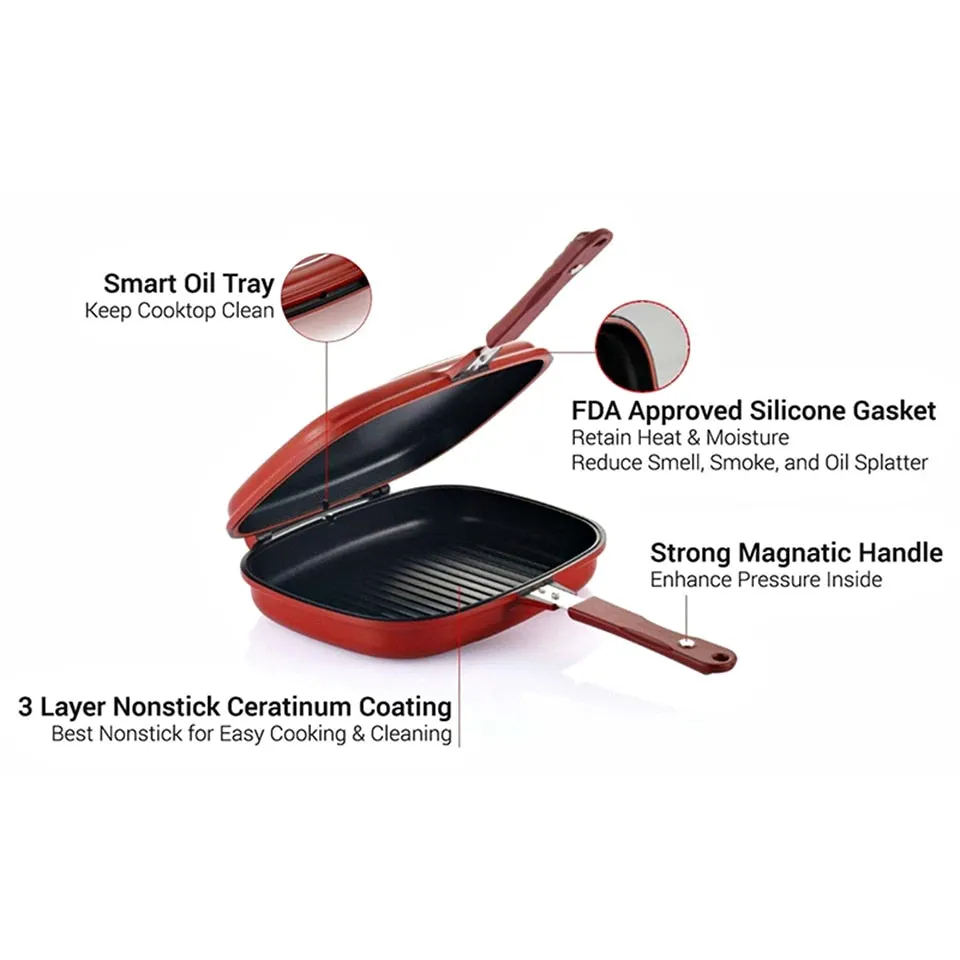 Double Side Grill Fry Pan Cookware