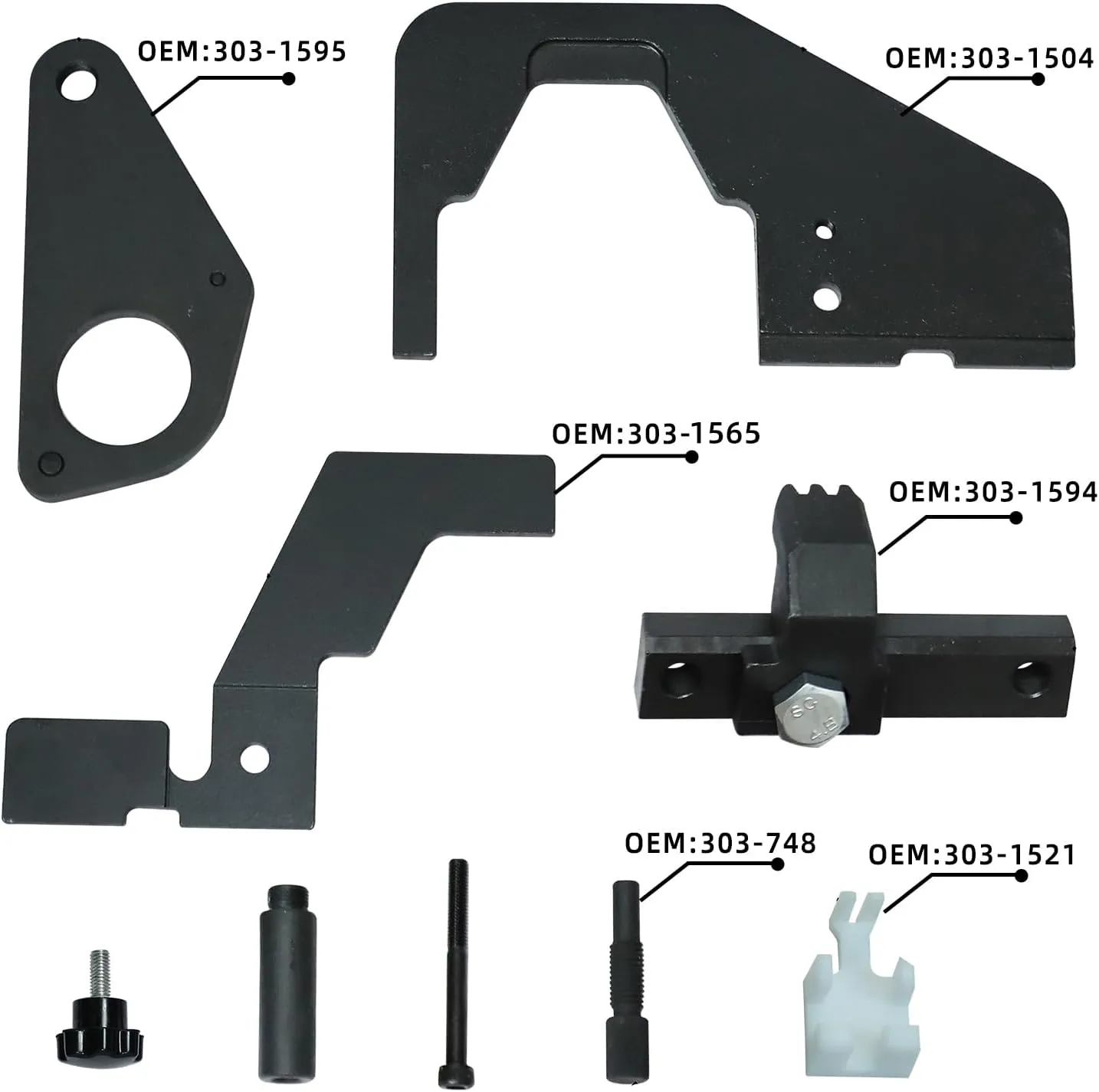 DPTOOL Engine Camshaft Timing Lock Tool Set for Jaguar/Land Rover Evoque 2.0T /Ford 2.0 2.3T SCTi Ecoboost Ti-VCT Mondeo Focus Mustang 303-1565 303-1600 303-748 303-1594 303-1595 303-1521 303-1504