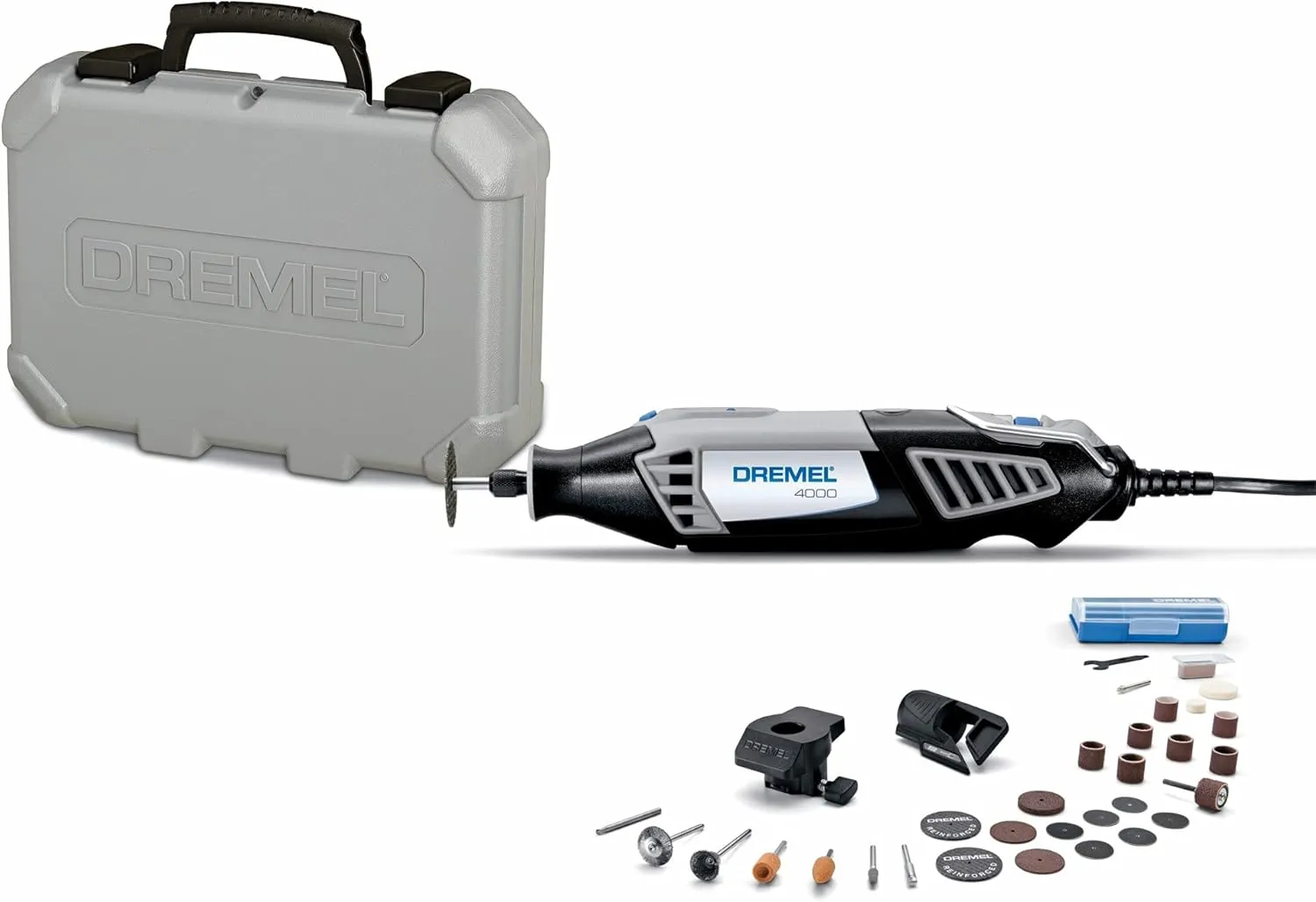 Dremel 4000-2/30 Variable Speed Rotary Tool Kit - 2 Attachments & 30 Accessories - Perfect for Cutting, Detail Sanding, Engraving, Wood Carving, and Polishing