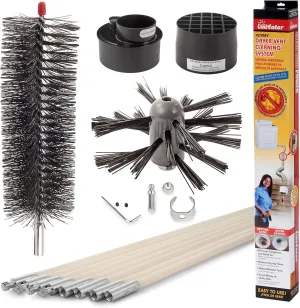 Dryer Vent Duct Cleaning Kit - Gardus RLE24 LintEater Rotary Dryer Vent Cleaner Kit, Removes Lint, Dryer Vent Cleaning System Extends Up to 24’ with 08 Flexible 3' Rods, Air Duct Cleaning Tools