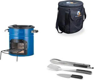 Dura Rocket Stove, Carry Bag, and Prep & Grill Tool Kit