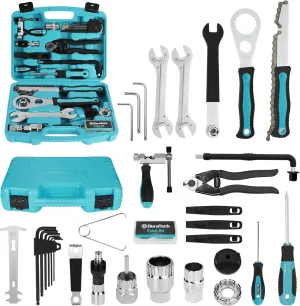 DURATECH Bike Repair Kit, Bicycle Tool Kit with Carry Case, Bike Accessories for Repairing Tyres, Brakes, Chains, Pedal, Mountain Bike & Road Bike Maintenance, Great Gift for Men, Women