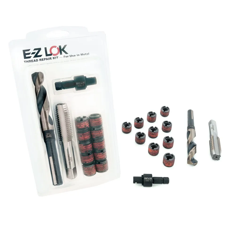 E-Z LOK EZ-310-M6 Thread Repair Kit for Metal Carbon Steel Threaded Inserts M6-1.0 and Installation Tools