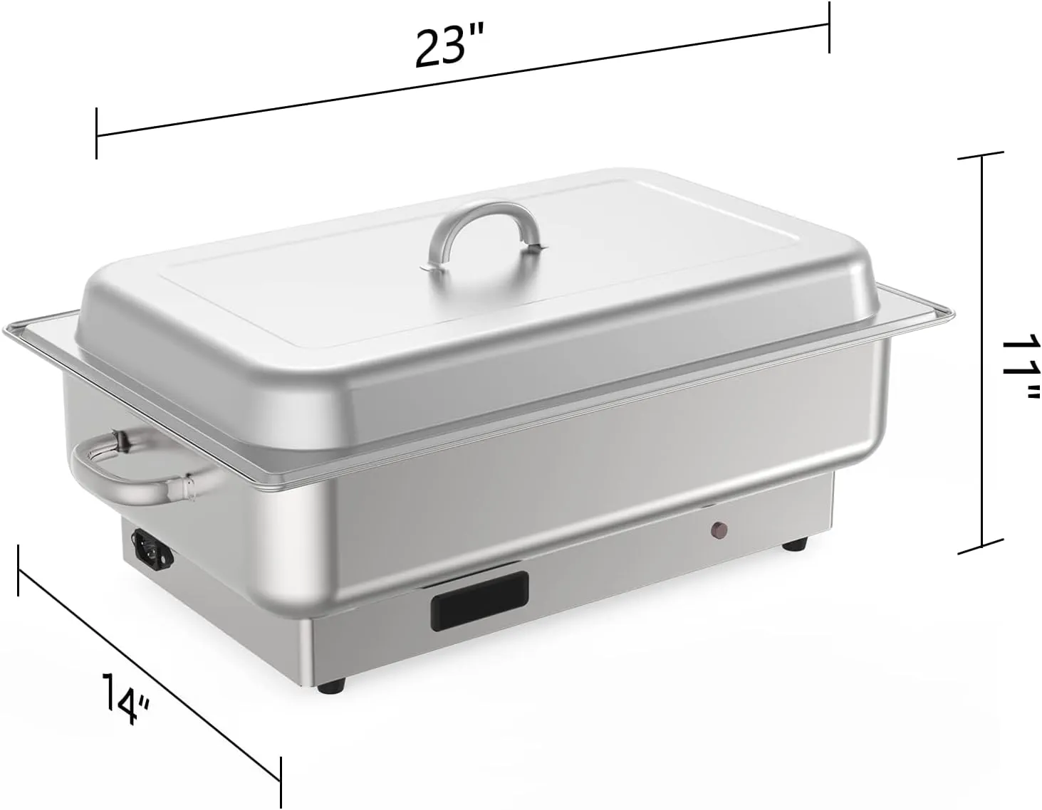 Electric Chafing Dish Buffet Set, 9QT Buffet Servers and Warmers Stainless Steel Chafing Dish, Commercial Food Warmer with Temperature Control Display for Parties, Catering, Festivals