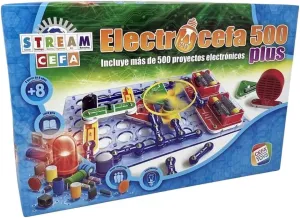 Electrocefa 500 Plus, educational game, includes 500 circuits and electrical projects, with sound, light bulbs and alarms, suitable for children from 8 years old