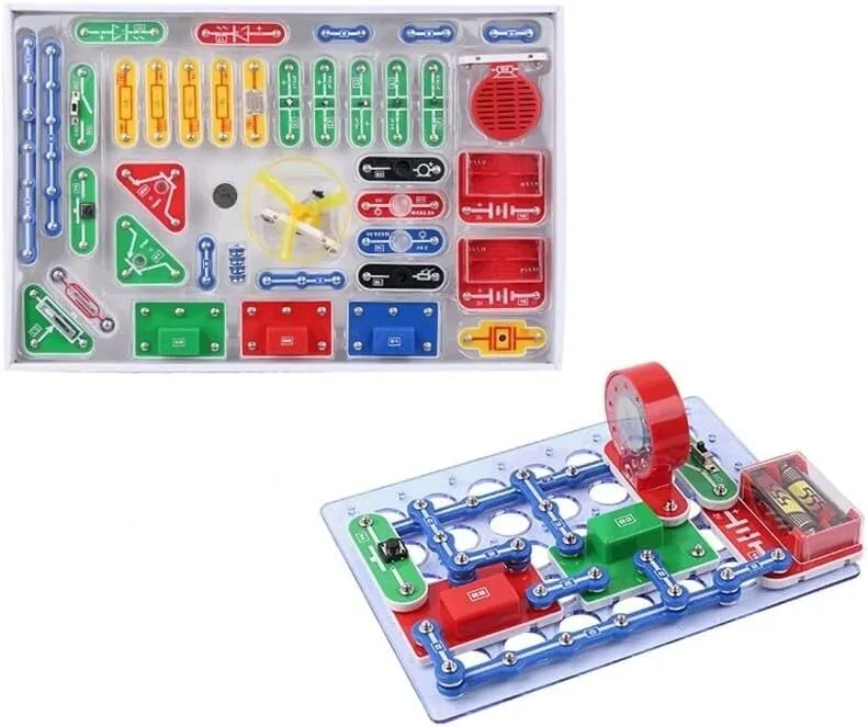 Electrocefa 500 Plus, educational game, includes 500 circuits and electrical projects, with sound, light bulbs and alarms, suitable for children from 8 years old
