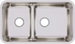 Elkay ELUHAQD32179 Lustertone Classic 40/60 Double Bowl Undermount Stainless Steel Sink with Aqua Divide