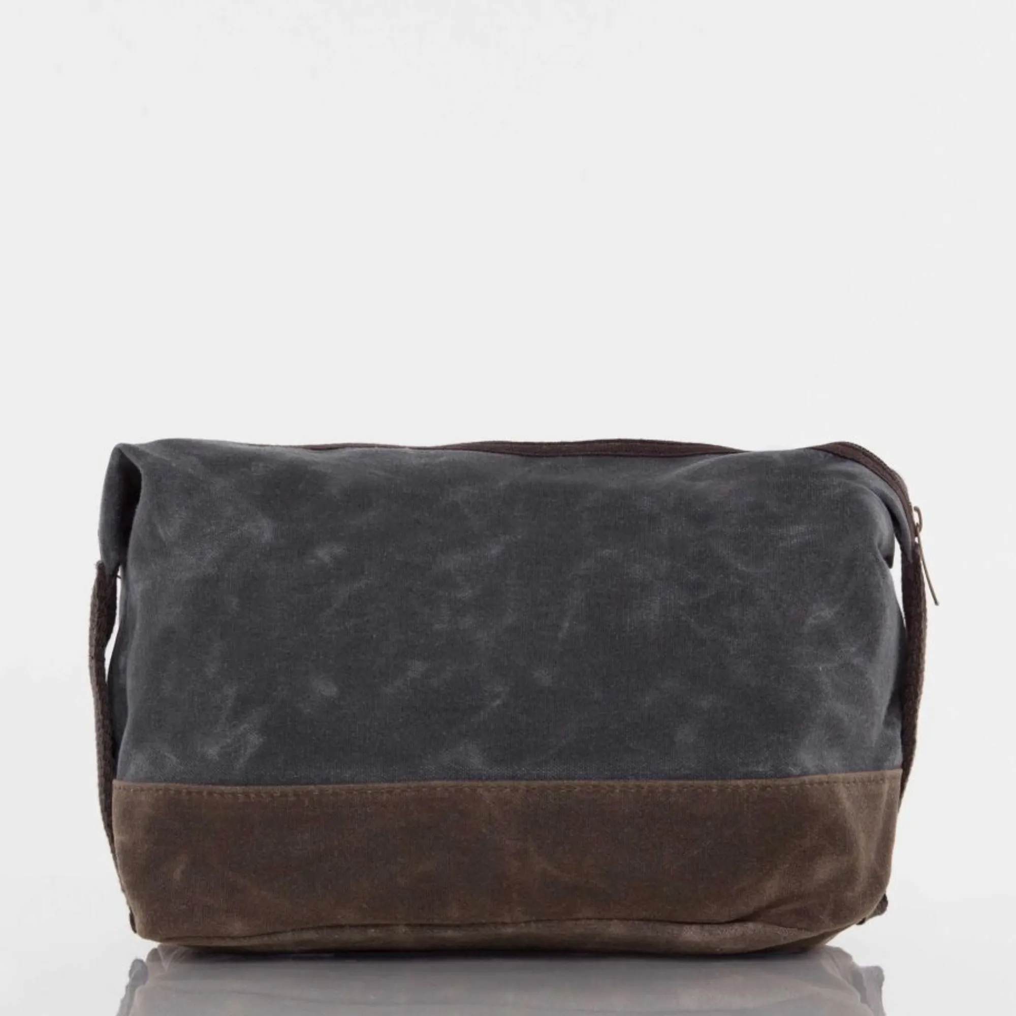 Embroidered Waxed Canvas Dopp Kit