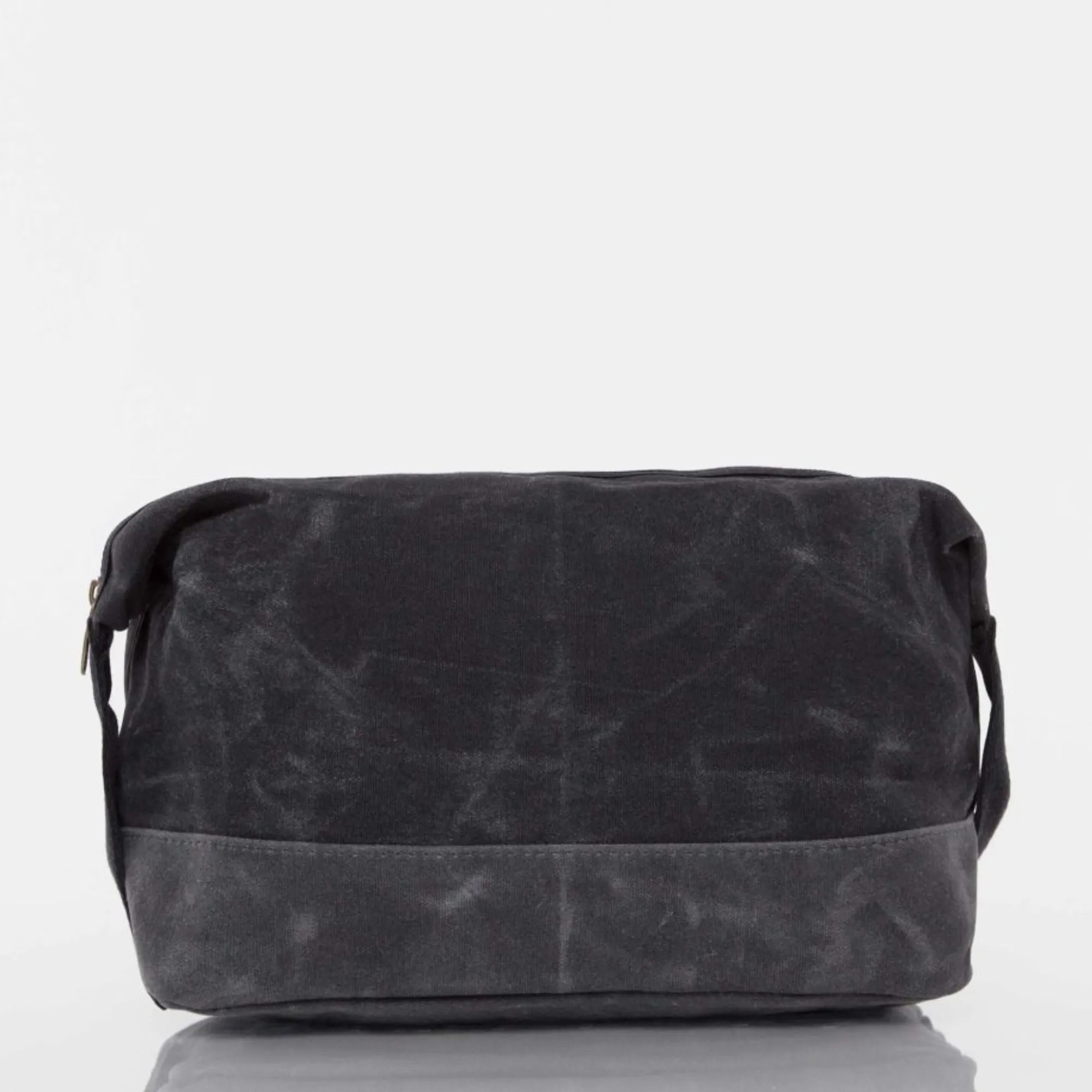 Embroidered Waxed Canvas Dopp Kit