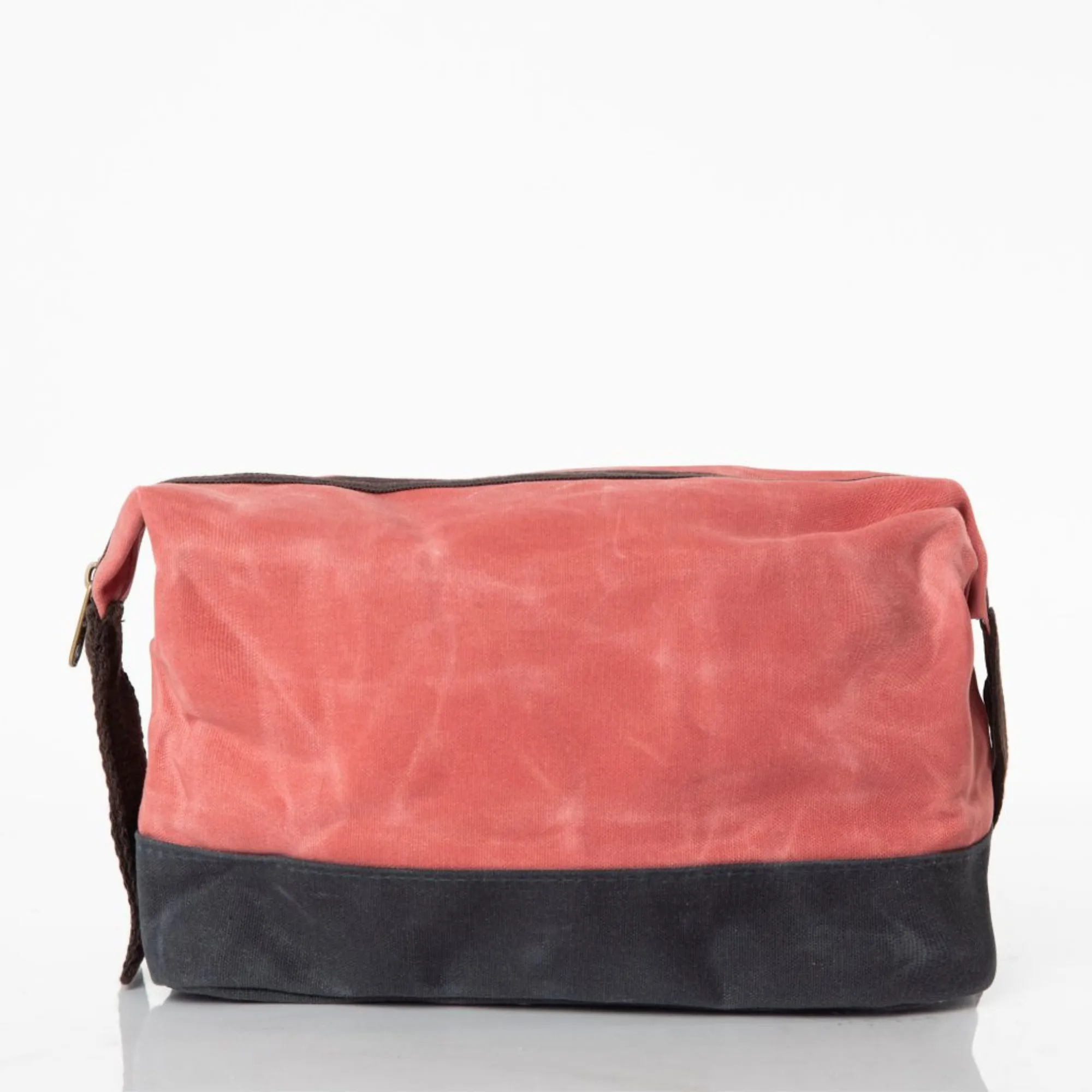 Embroidered Waxed Canvas Dopp Kit