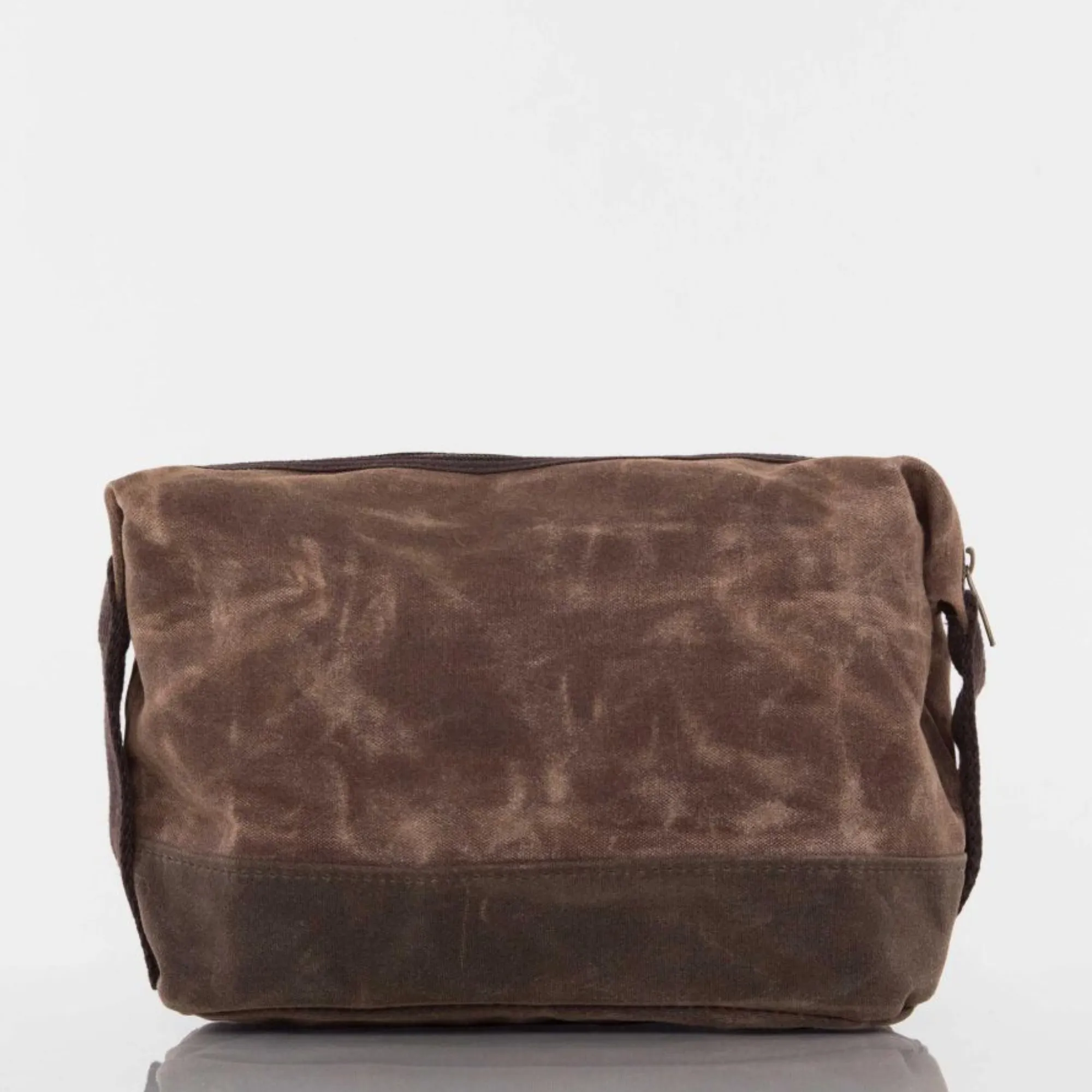 Embroidered Waxed Canvas Dopp Kit
