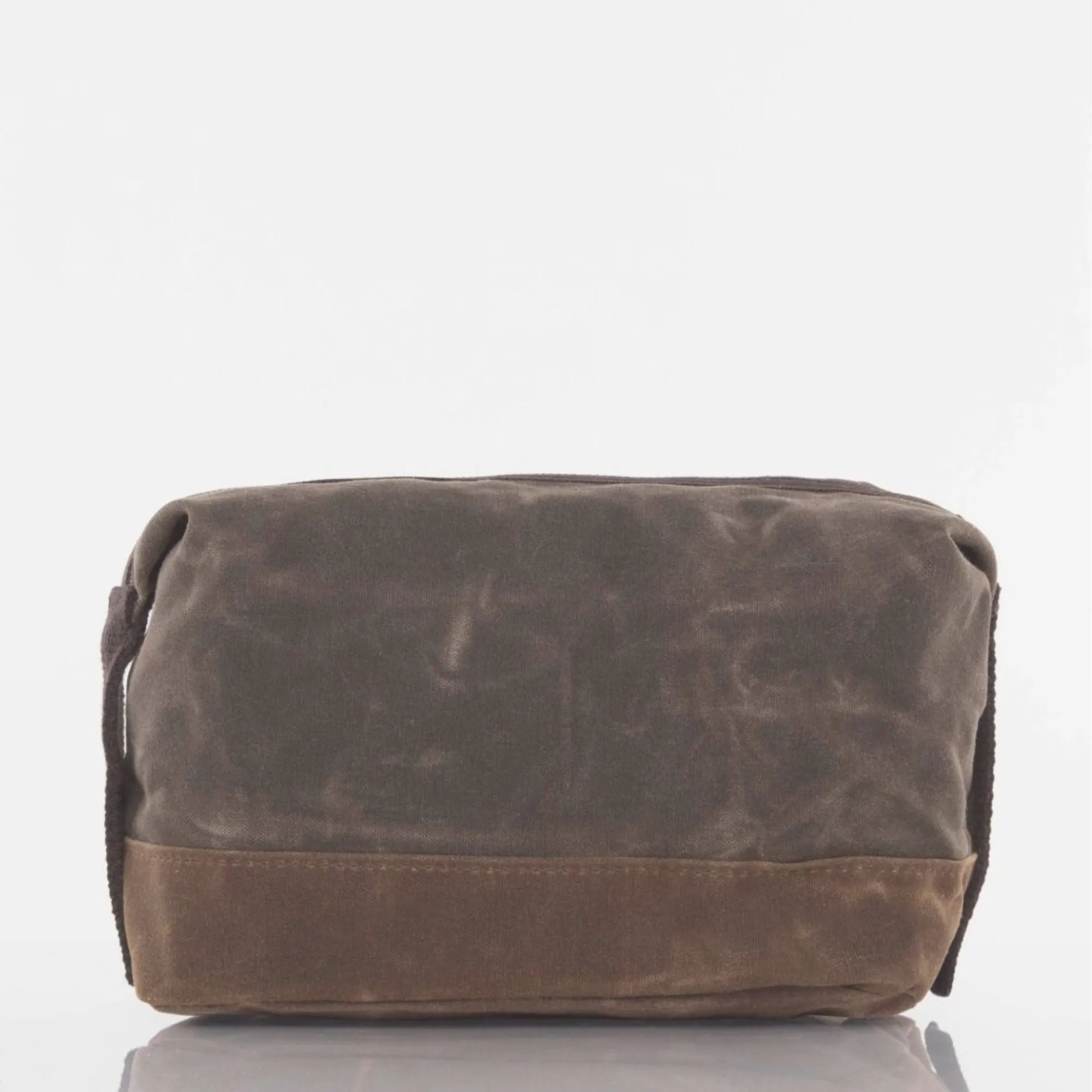 Embroidered Waxed Canvas Dopp Kit