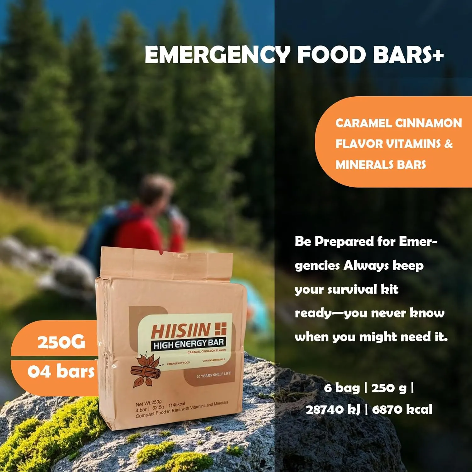 Emergency Food Ration Bars,Original Flavor Survival Food, 20 Years Long Self Life Survival Tabs Supply, Meals Military 2025 Rations Bars for Outdoor Camping Emergency Snowstorm Earthquake Disaster Preparedness Kit