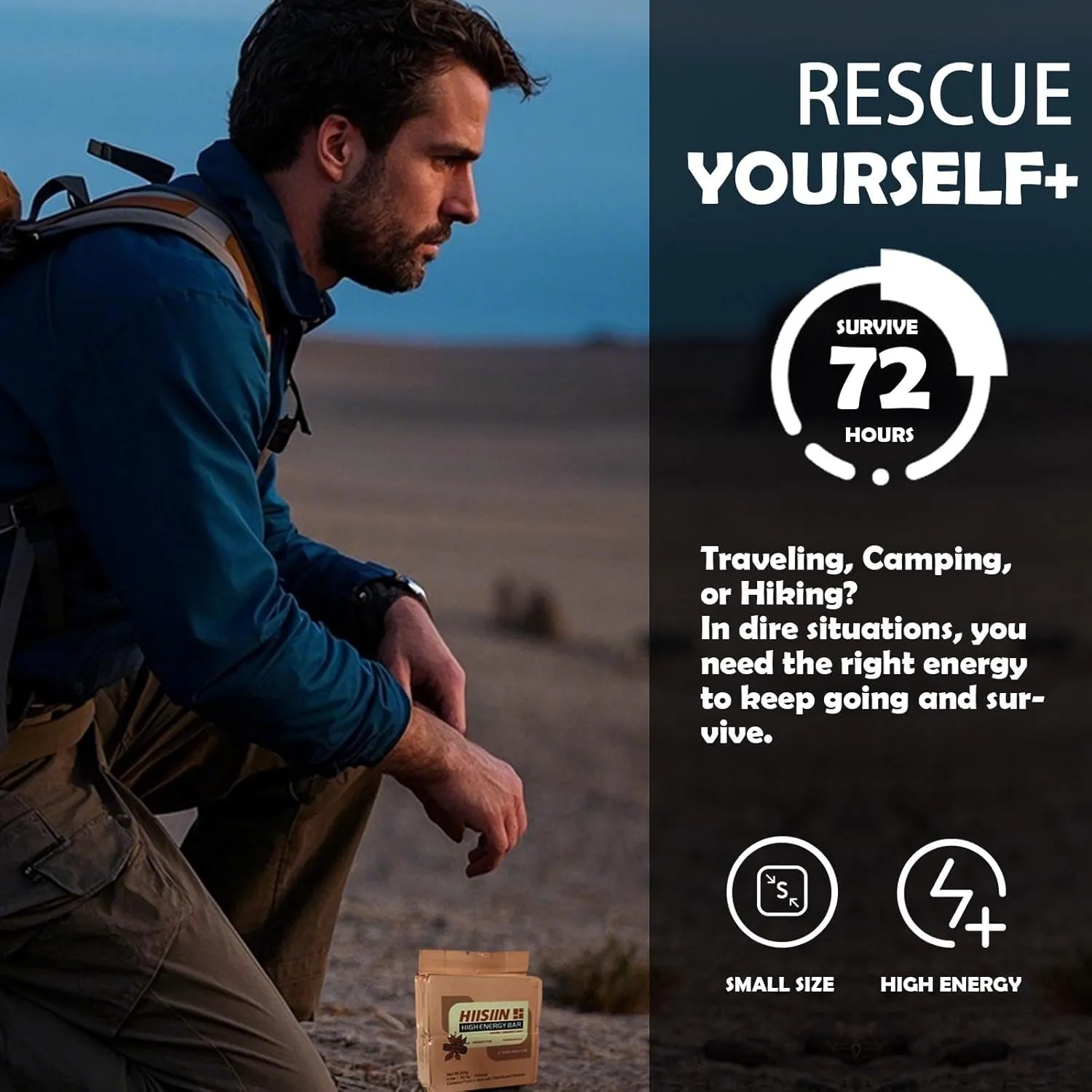 Emergency Food Ration Bars,Original Flavor Survival Food, 20 Years Long Self Life Survival Tabs Supply, Meals Military 2025 Rations Bars for Outdoor Camping Emergency Snowstorm Earthquake Disaster Preparedness Kit