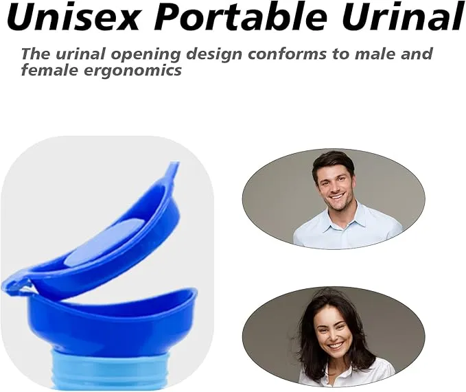 Emergency Urinal Mens Pocket Toilet, Collapsible Urinal Portable Mobile Toilet for Travel Traffic Jam and Camping 750ML