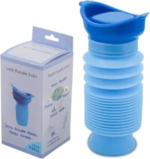 Emergency Urinal Mens Pocket Toilet, Collapsible Urinal Portable Mobile Toilet for Travel Traffic Jam and Camping 750ML