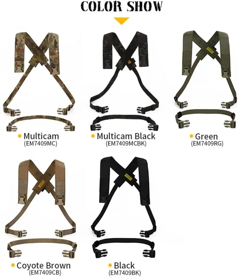 Emersongear D3CRM Chest Rig X-Harness Kit,Compatible to Various Chest Pouch