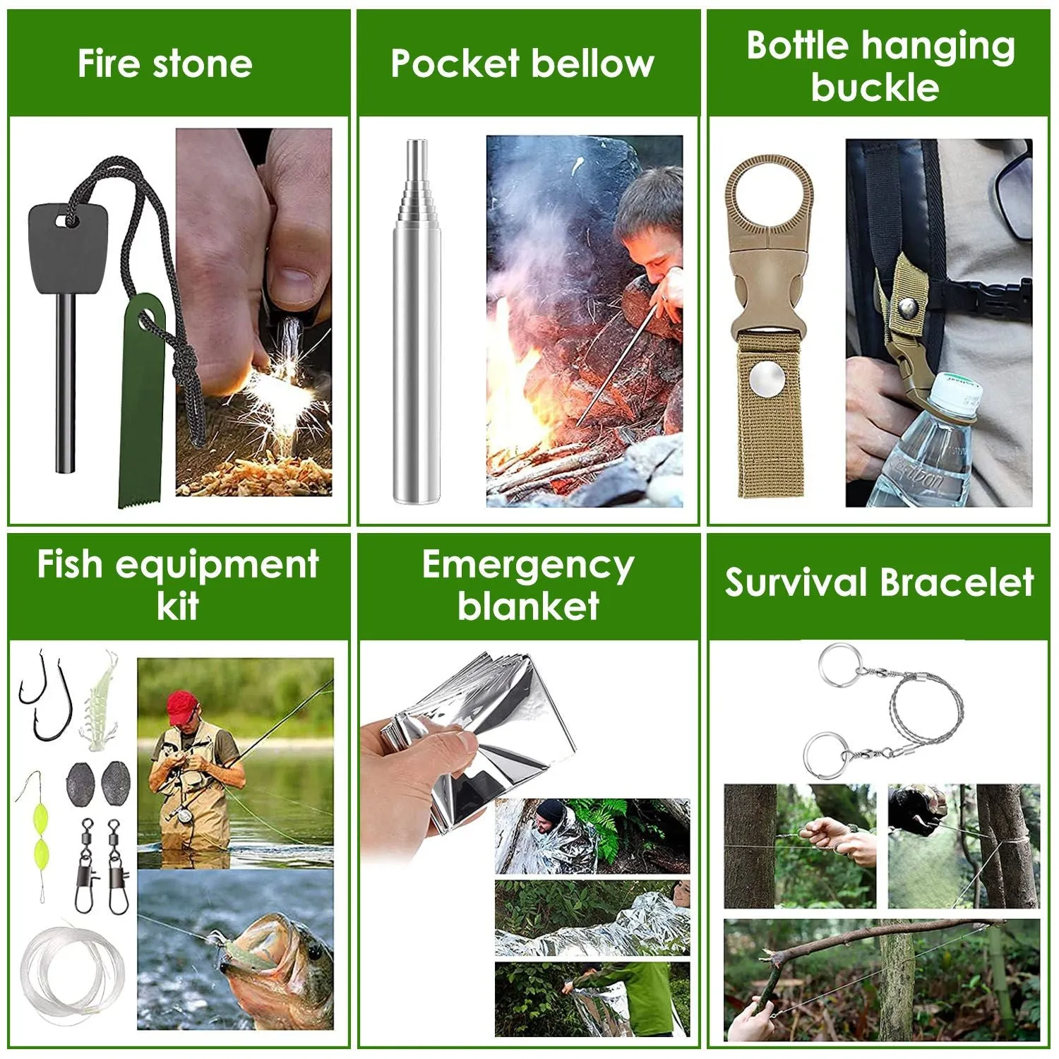 Equipment Survival Tool Reliable service Gear Survival 47Pcs EDC Kit Limited discounts Emergency