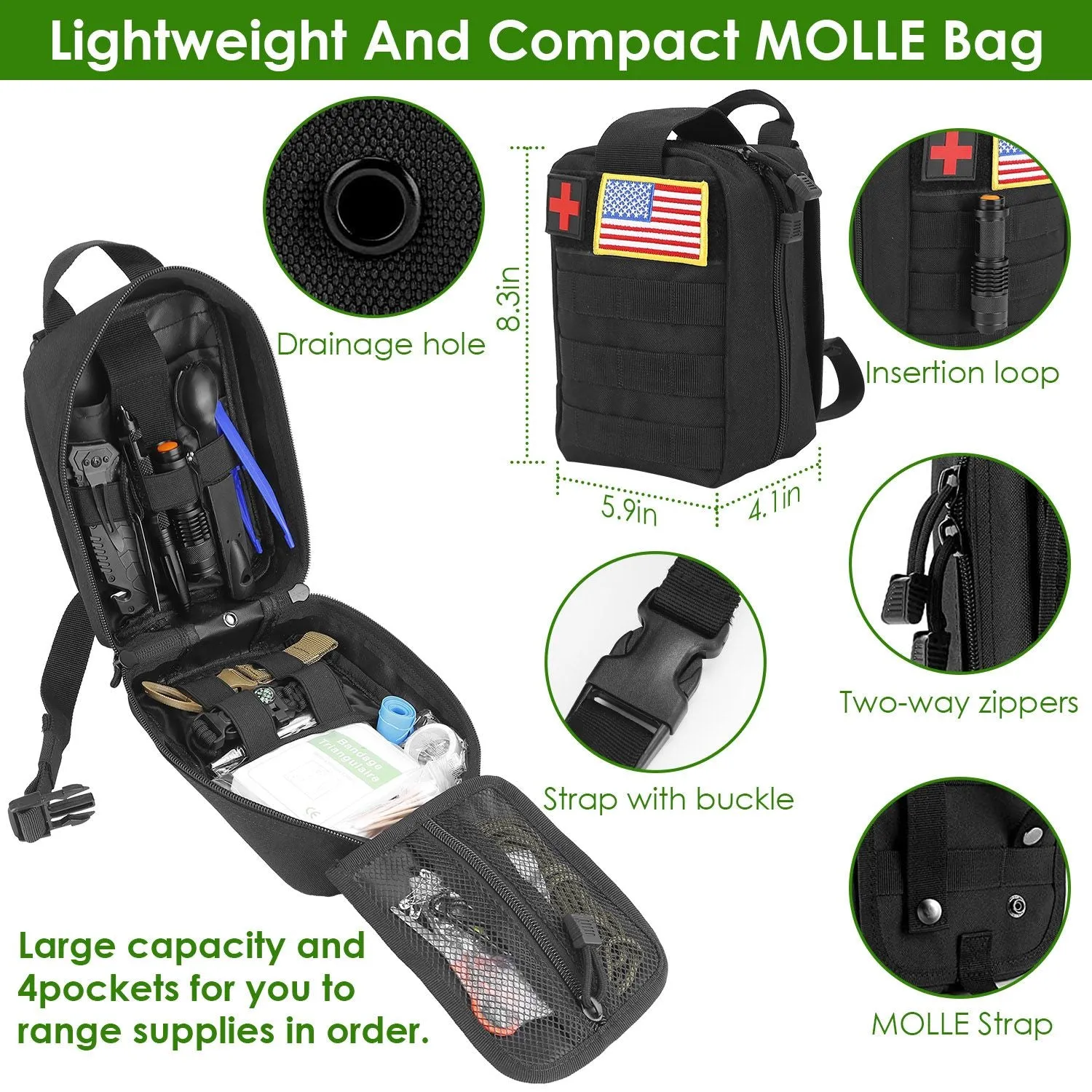 Equipment Survival Tool Reliable service Gear Survival 47Pcs EDC Kit Limited discounts Emergency