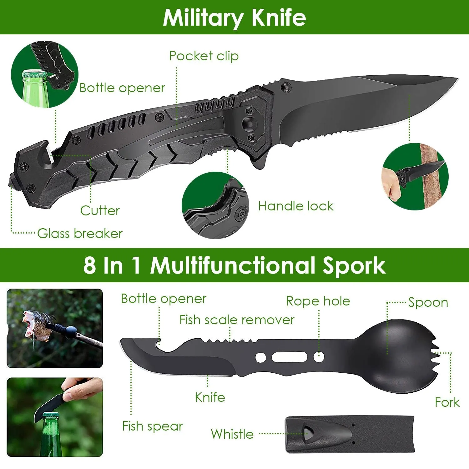 Equipment Survival Tool Reliable service Gear Survival 47Pcs EDC Kit Limited discounts Emergency