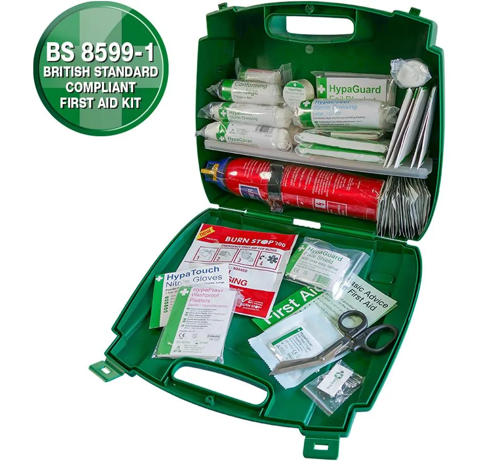 Evolution British Standard Compliant First Aid Kit with Fire Extinguisher