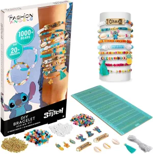 Fashion Angels Disney Stitch DIY Bracelet Making Kit, Includes 1,000  Shell Beads, Tassels, & More, Lilo & Stitch Collectable Jewelry for Kids, Teen Girls & Boys