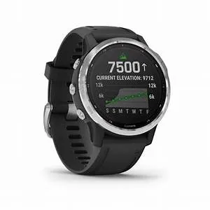 Fenix 6 Solar,Silver w/Black Band,
