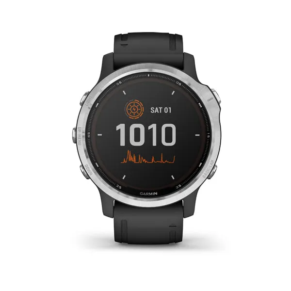Fenix 6 Solar,Silver w/Black Band,