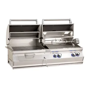 Fire Magic | Aurora A830i Built-In Gas & Charcoal Combo Grill with Analog Thermometer