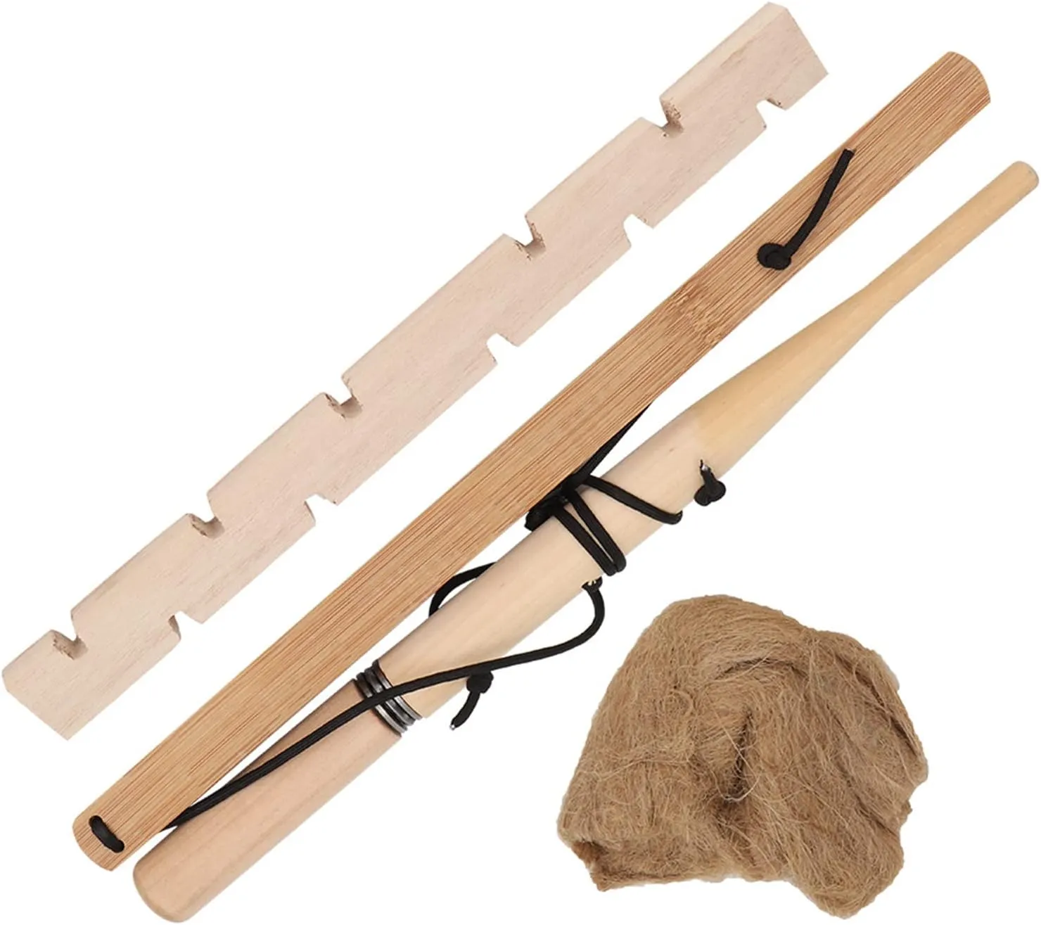 Fire Starter Survival Tool, Wood Bushcraft Gear Fire Starter Kit with Lightweight for Outdoor Camping
